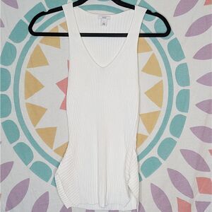 Lewit White Stretchy Tank Top Small